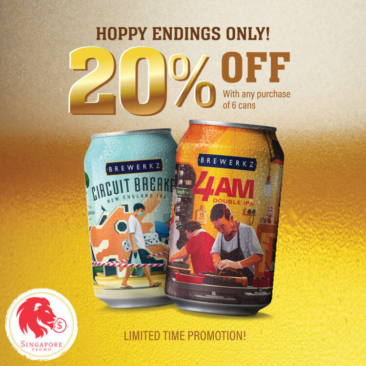 Brewerkz - 20% OFF 6 or More Cans - Singapore Promo