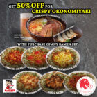 Ajisen Ramen - 50% OFF Crispy Okonomiyaki - Singapore Promo