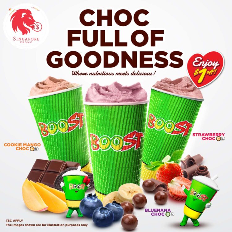 Boost Juice Bar - $1 OFF Chocolate Smoothies - Singapore Promo