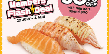 Genki Sushi - 50% OFF Salmon 3 Flavours - Singapore Promo