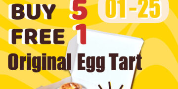 Kopi & Tarts - BUY 5 FREE 1 Original Egg Tart - Singapore Promo
