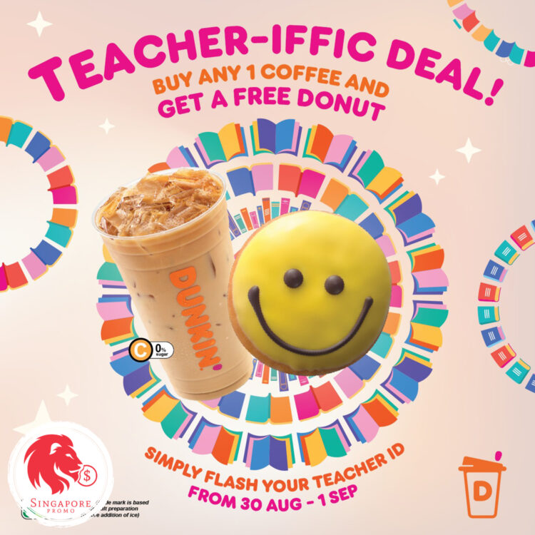 Dunkin' Donuts - Buy Coffee FREE Donut - Singapore Promo