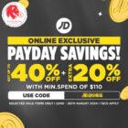 JD Sports - Up to 40% OFF + Extra 20% OFF JD Sports - Singapore Promo