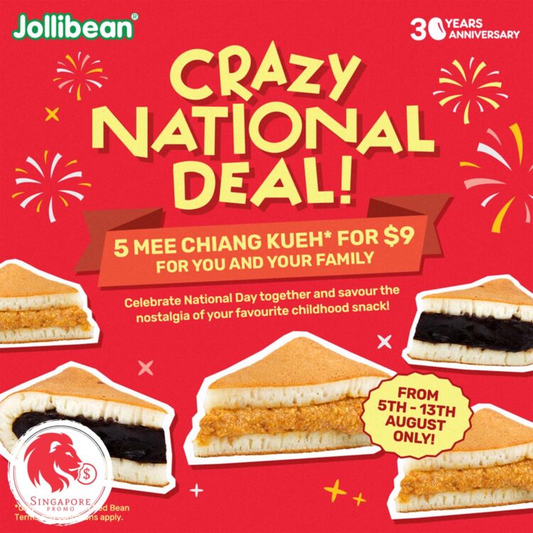 Jollibean - 5 Pcs Mee Chiang Kueh @ $9 - Singapore Promo