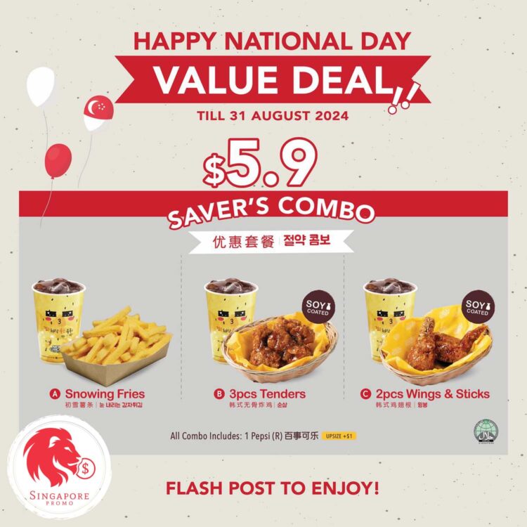 Nene Chicken - $5.90 National Day Savers Combo - Singapore Promo