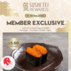 SUSHI TEI - $3.80 Tobbiko Sushi - Singapore Promo