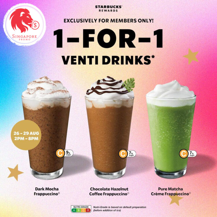 Starbucks - 1-For-1 Venti Drinks - Singapore Promo