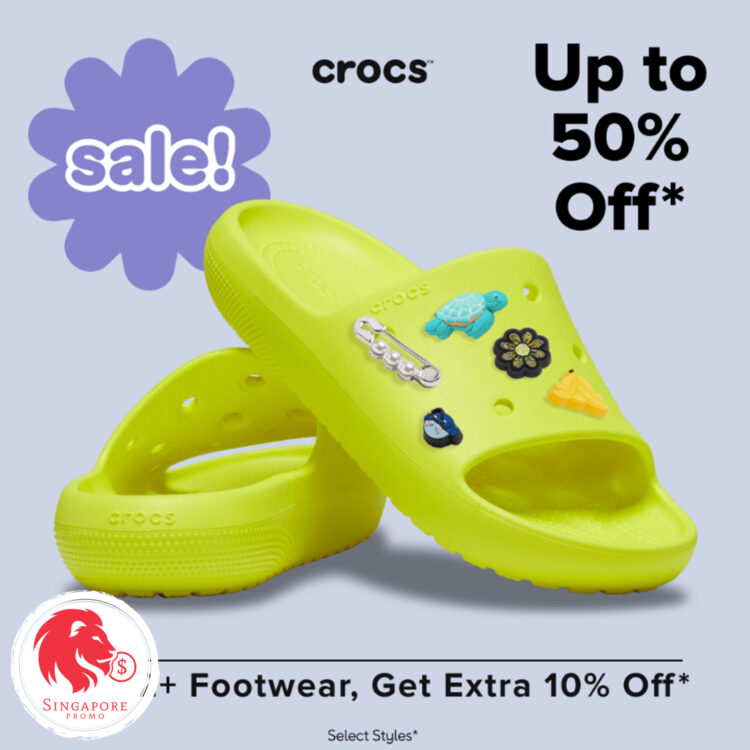 Crocs - Up to 50% OFF + Extra 10% Crocs - Singapore Promo