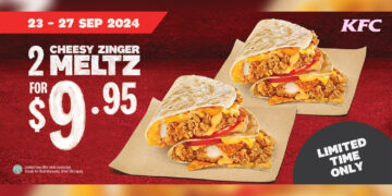 KFC - 2 Cheesy Zinger Meltz for $9.95 - Singapore Promo