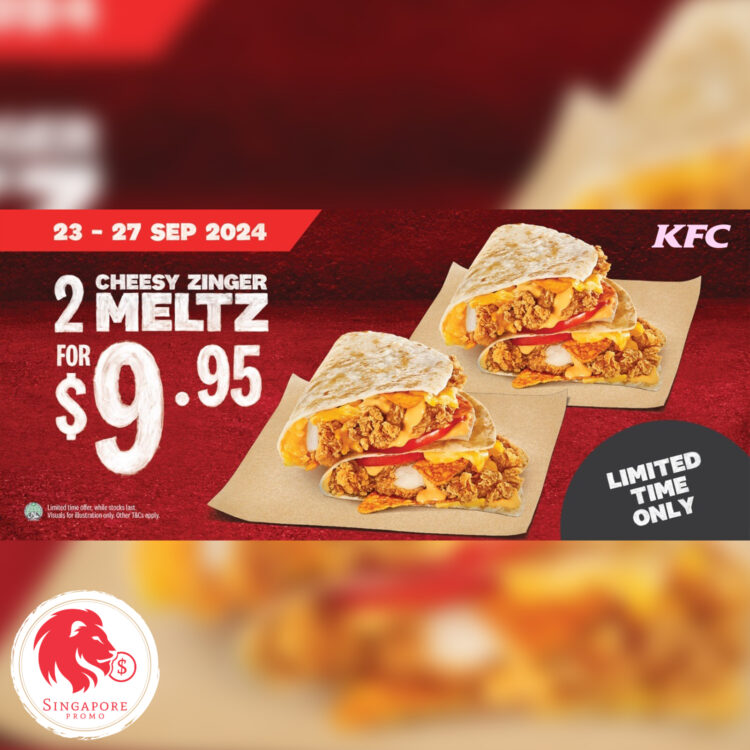 KFC - 2 Cheesy Zinger Meltz for $9.95 - Singapore Promo