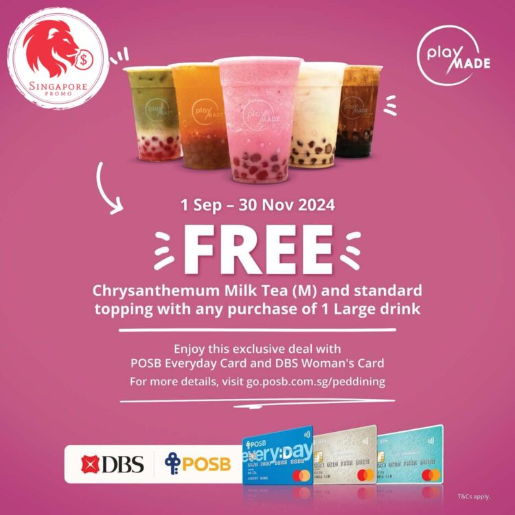 Playmade - FREE Chrysanthemum Milk Tea - Singapore Promo