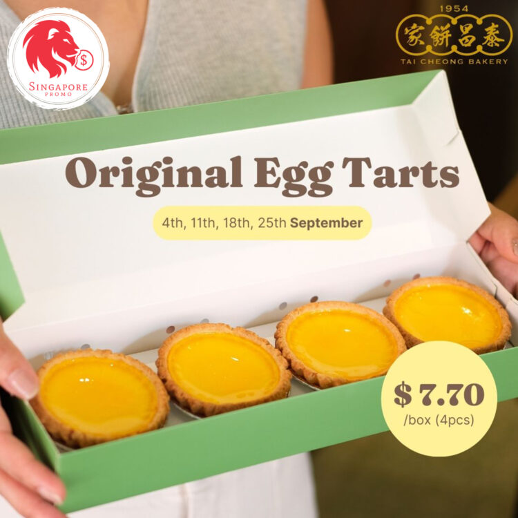 Tai Cheong Bakery - $7.70 Original Egg Tarts - Singapore Promo