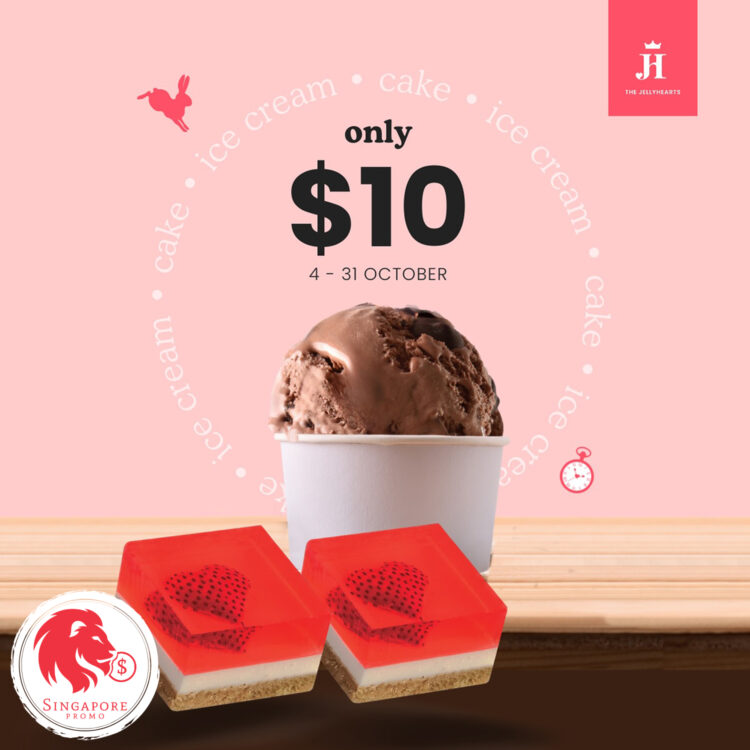 TheJellyHearts - $10 Cake & Ice Cream Set - Singapore Promo