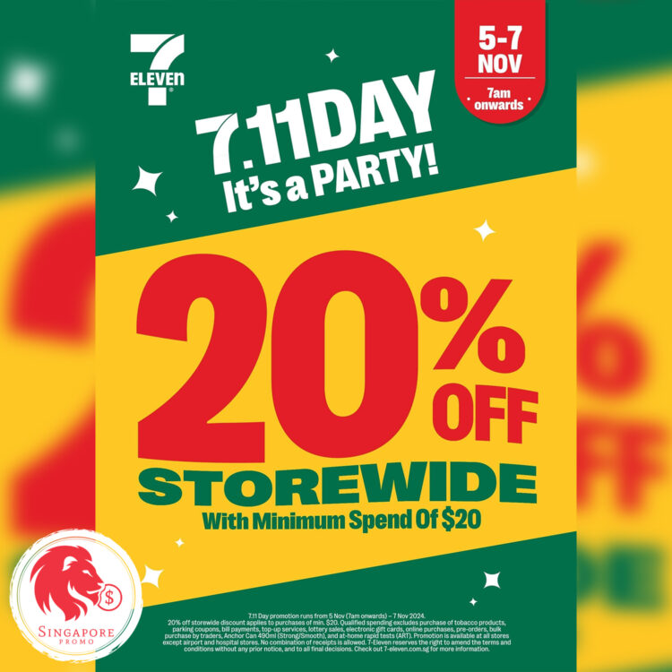 7-Eleven - 20% OFF Storewide - Singapore Promo