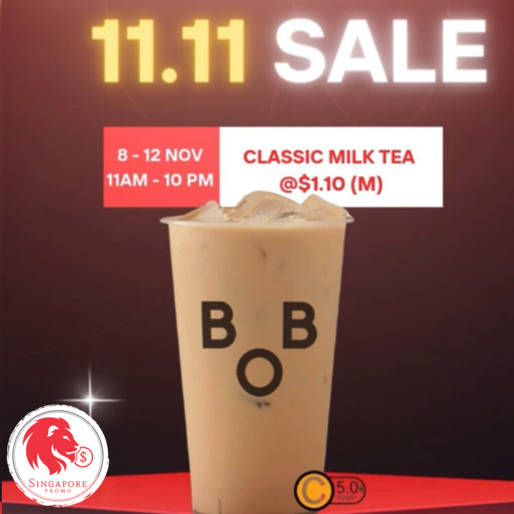 Bober Tea - $1.10 Milk Tea - Singapore Promo