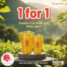 Gong Cha - 1-FOR-1 Passion Fruit Green Tea - Singapore Promo