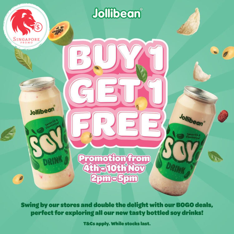 Jollibean - Buy 1 Get 1 FREE Soy Drink - Singapore Promo