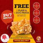 Springleaf Prata Place - FREE 1 Plain & 1 Egg Prata - Singapore Promo