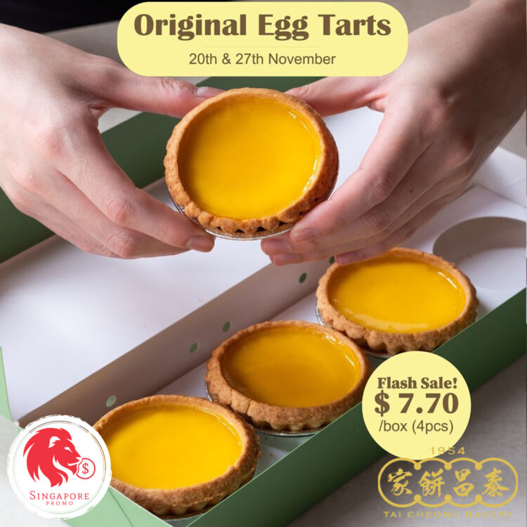 Tai Cheong Bakery - $7.70 Original Egg Tarts Box - Singapore Promo