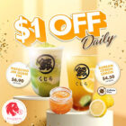 The Whale Tea - $1 OFF Daily - Singapore Promo