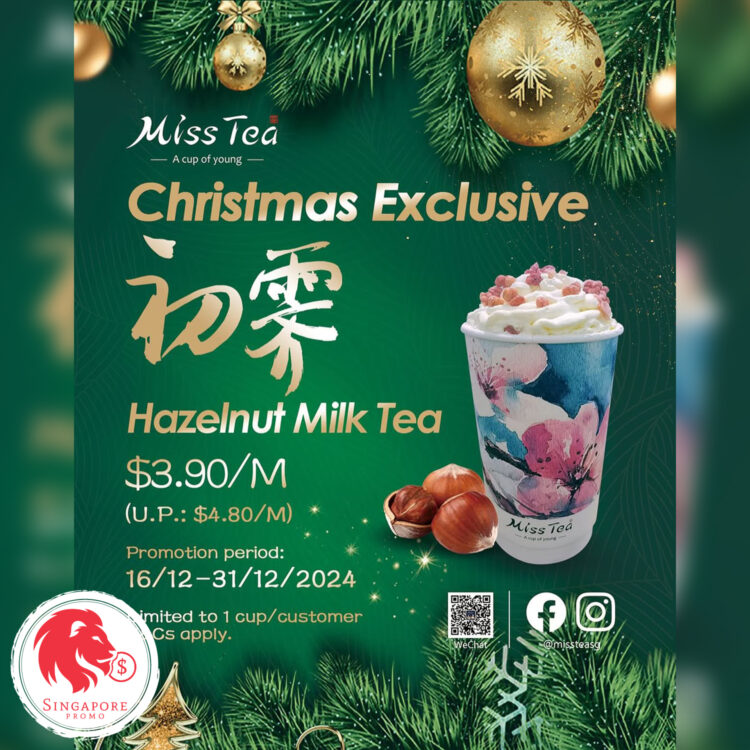 Miss Tea - $3.90 Hazelnut Milk Tea - Singapore Promo