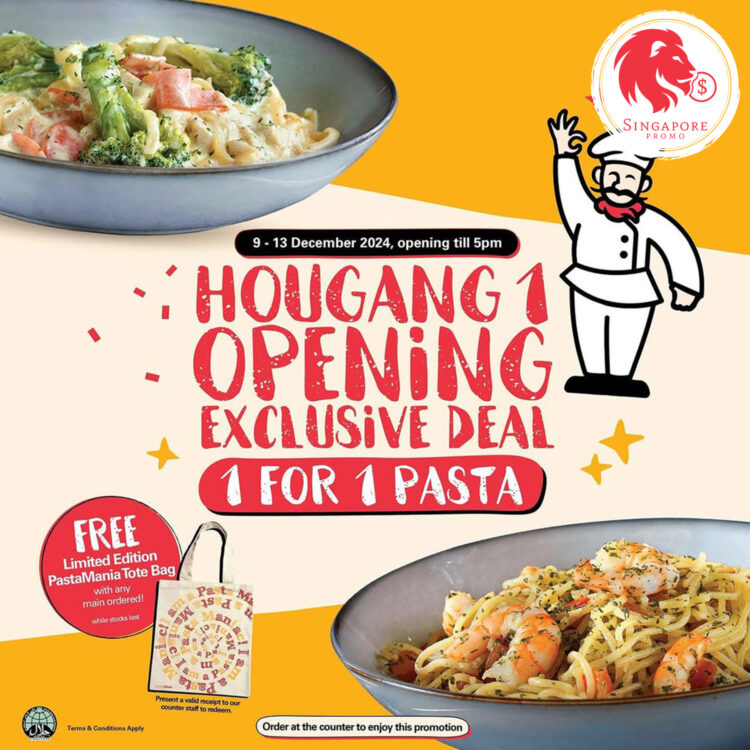 Pastamania - 1-FOR-1 Pasta - Singapore Promo