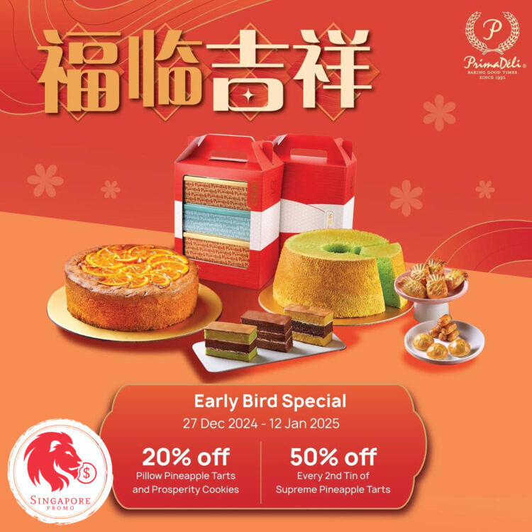 PrimaDeli - Up to 50% OFF Early Bird CNY Festive Goodies - Singapore Promo