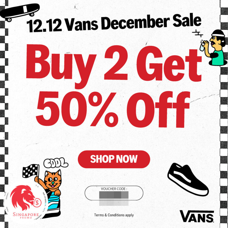 Vans - Buy 2 Get 50% OFF Vans - Singapore Promo