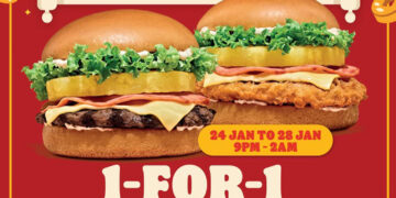 Burger King - 1-FOR-1 Golden Pineapple Burger - Singapore Promo