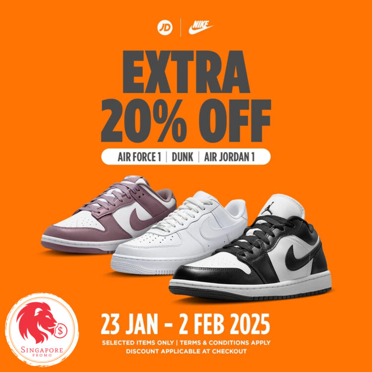 JD Sports - Extra 20% OFF Selected Nike Shoes - Singapore Promo