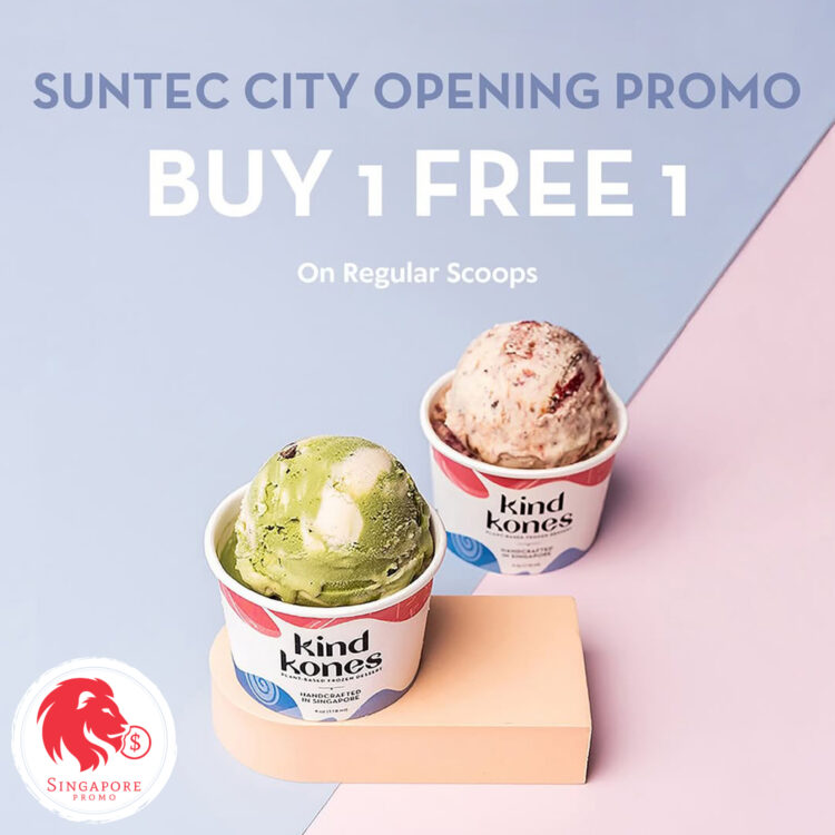 Kind Kones - 1-FOR-1 Regular Scoops - Singapore Promo