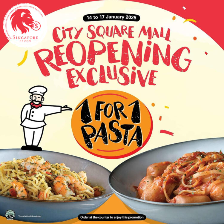 Pastamania - 1 FOR 1 Pasta Deals - Singapore Promo