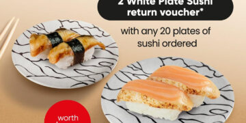 Sushi Express - 2 FREE White Plate Sushi - Singapore Promo