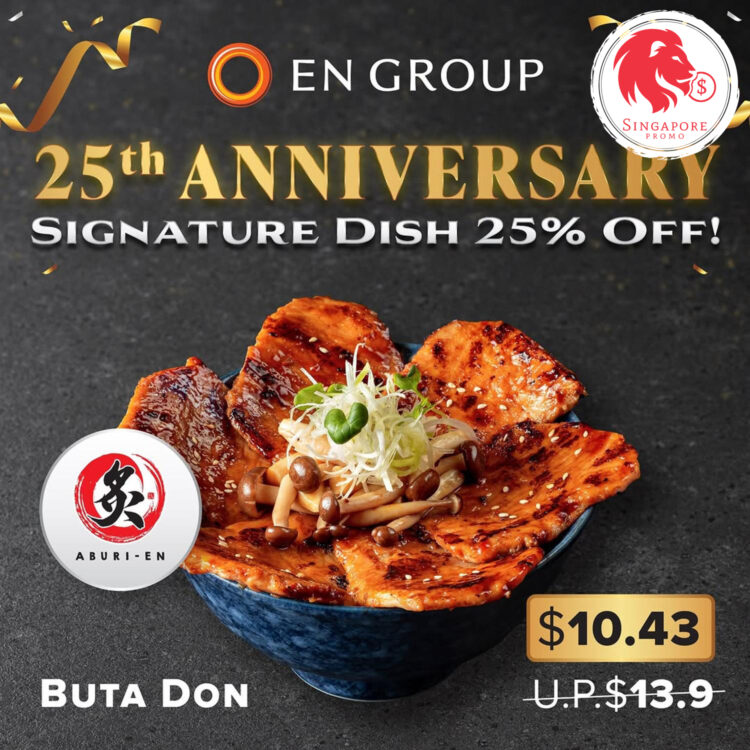 Aburi-EN - Enjoy 25% OFF Signature Buta Don - Singapore Promo