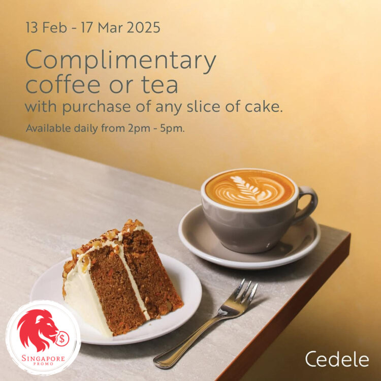 Cedele - FREE Coffee or Tea - Singapore Promo