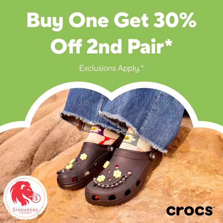 Crocs - 30% OFF 2nd Pair - Singapore Promo