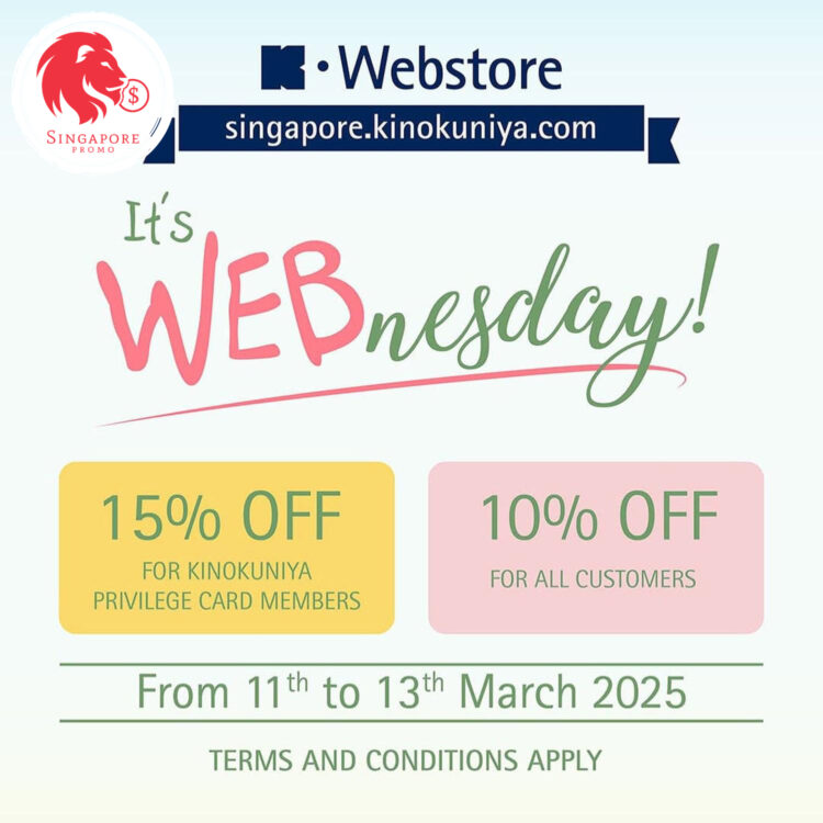 Kinokuniya - Up to 15% OFF WEBnesday Promotion - Singapore Promo