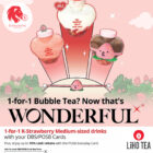 LiHO Tea - 1 FOR 1 K-Strawberry Drinks - Singapore Promo