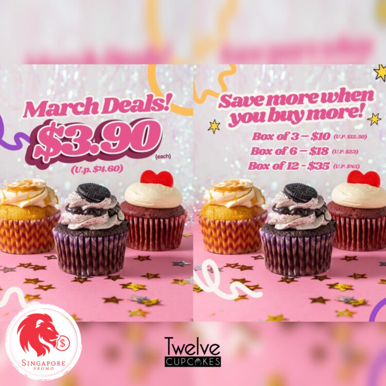 Twelve Cupcakes - $3.90 Classic Cupcakes - Singapore Promo