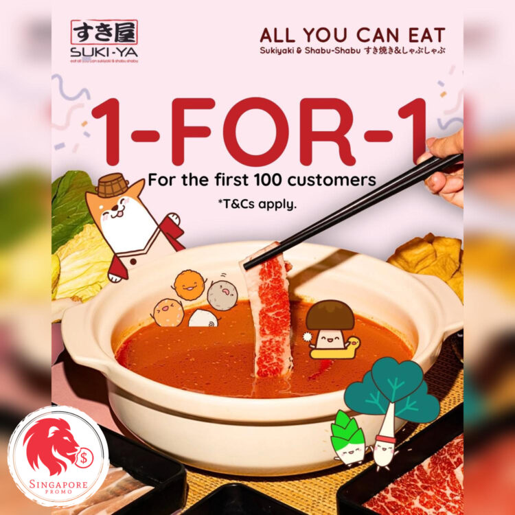 Suki-Ya - 1-FOR-1 Lunch Buffet - Singapore Promo