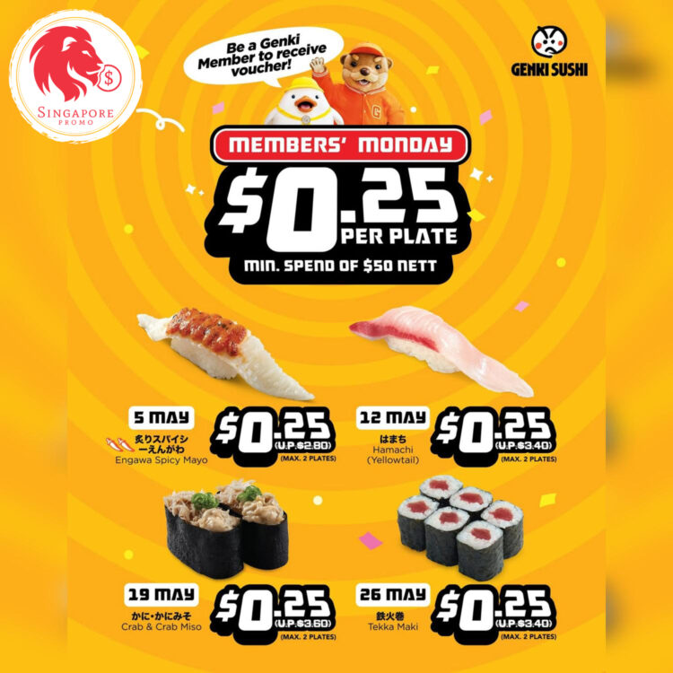Genki Sushi - $0.25 Plates - Singapore Promo