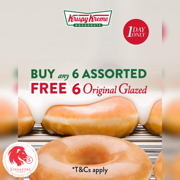 Krispy Kreme - FREE 6 Glazed Doughnuts - Singapore Promo