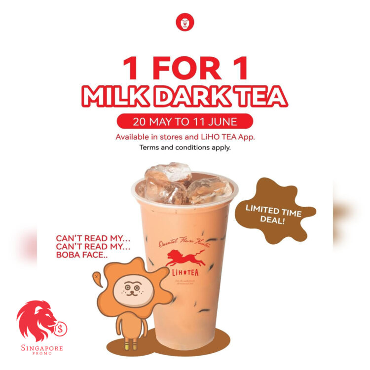 LiHO - 1-FOR-1 Milk Dark Tea - Singapore Promo