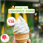 McDonald's - $1.30 Coconut Cone - Singapore Promo