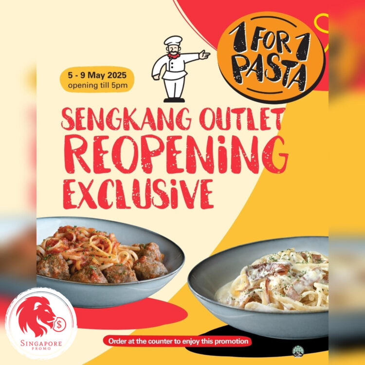 Pastamania - 1-FOR-1 Pasta - Singapore Promo