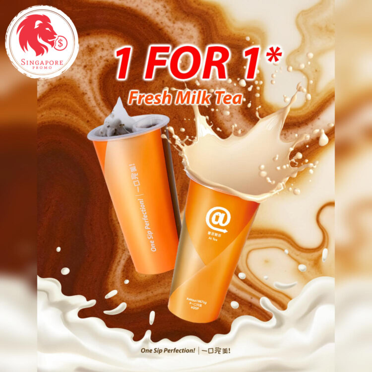 AtTea - 1-FOR-1 Fresh Milk Tea - Singapore Promo