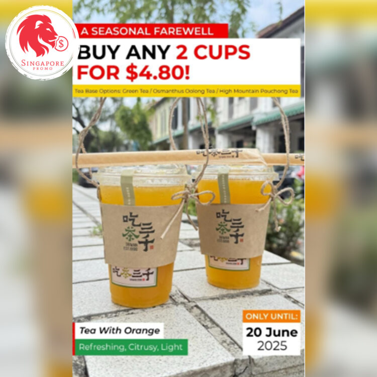 CHICHA San Chen - 2 Cups for $4.80 - Singapore Promo
