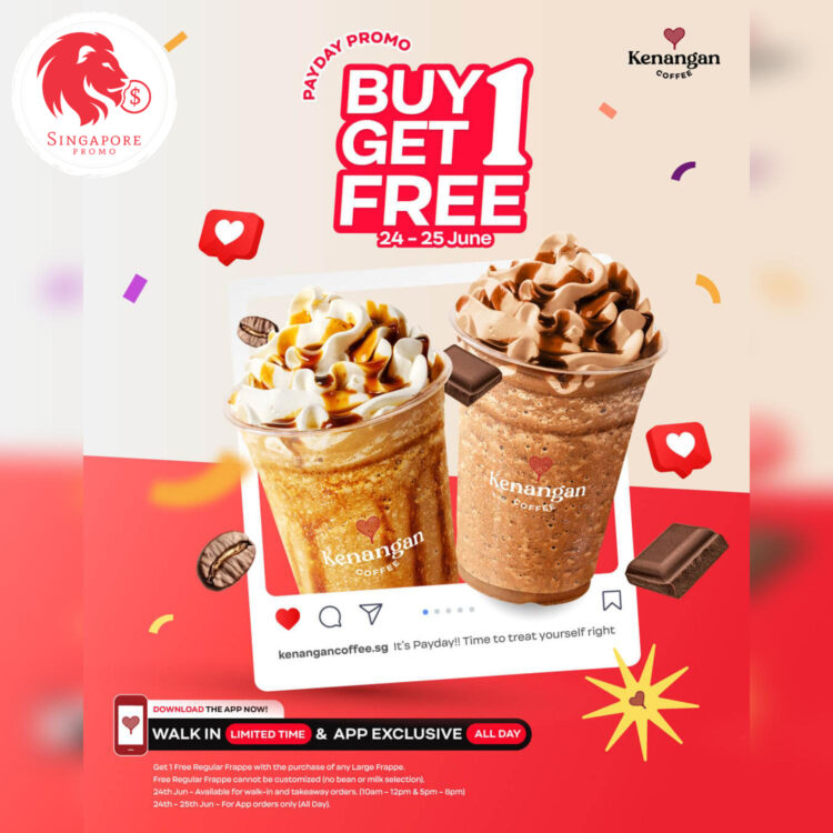 Kenangan Coffee - Buy 1 Get 1 Frappe FREE - Singapore Promo