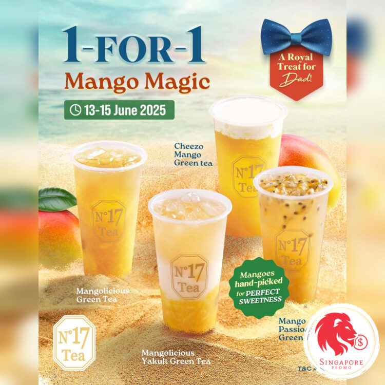 No 17Tea - 1-for-1 Mango Royalty - Singapore Promo