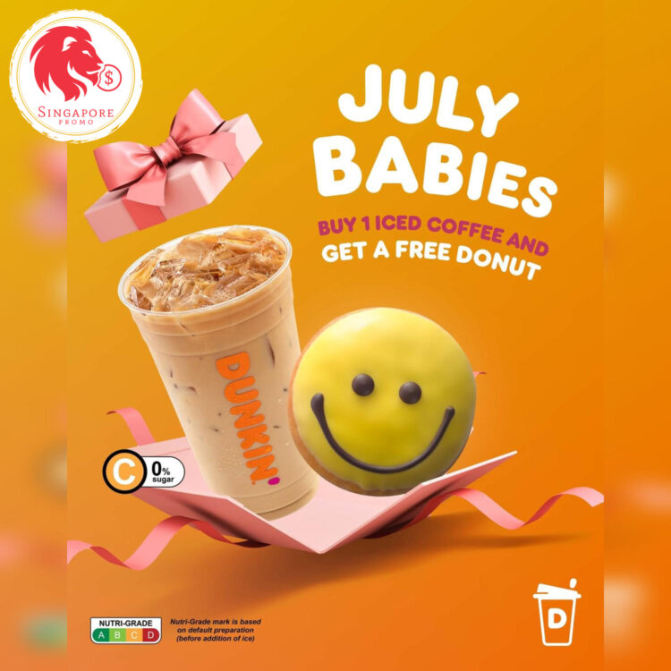 Dunkin' Donuts - Buy Coffee Get FREE Donut - Singapore Promo